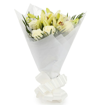 A Classic White Lilies Bouquet